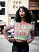 Strawberry Lime Squares Crop Top