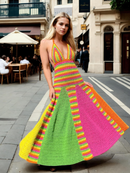 Neon Spectrum Long/Maxi Dress