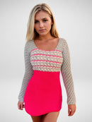 Neon Blush Bodycon Short/Mini Dress