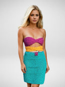 Tropical Sunset Tie-Back Short/Mini Dress