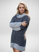 Cozy Cowl Neckline Sweater Short/MiniDress