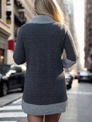 Cozy Cowl Neckline Sweater Short/MiniDress