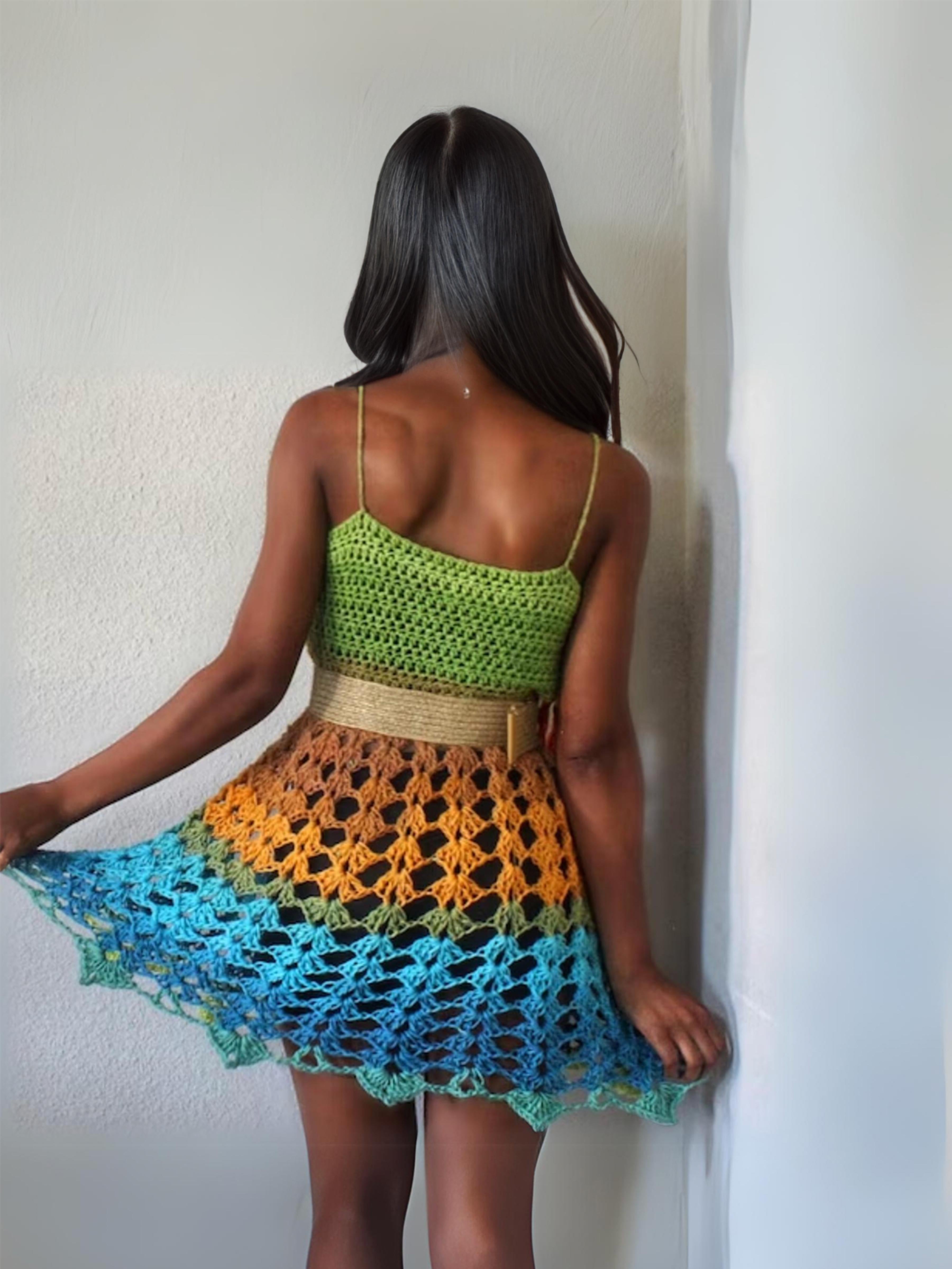 Tropical Tones Lace Short/Mini Dress