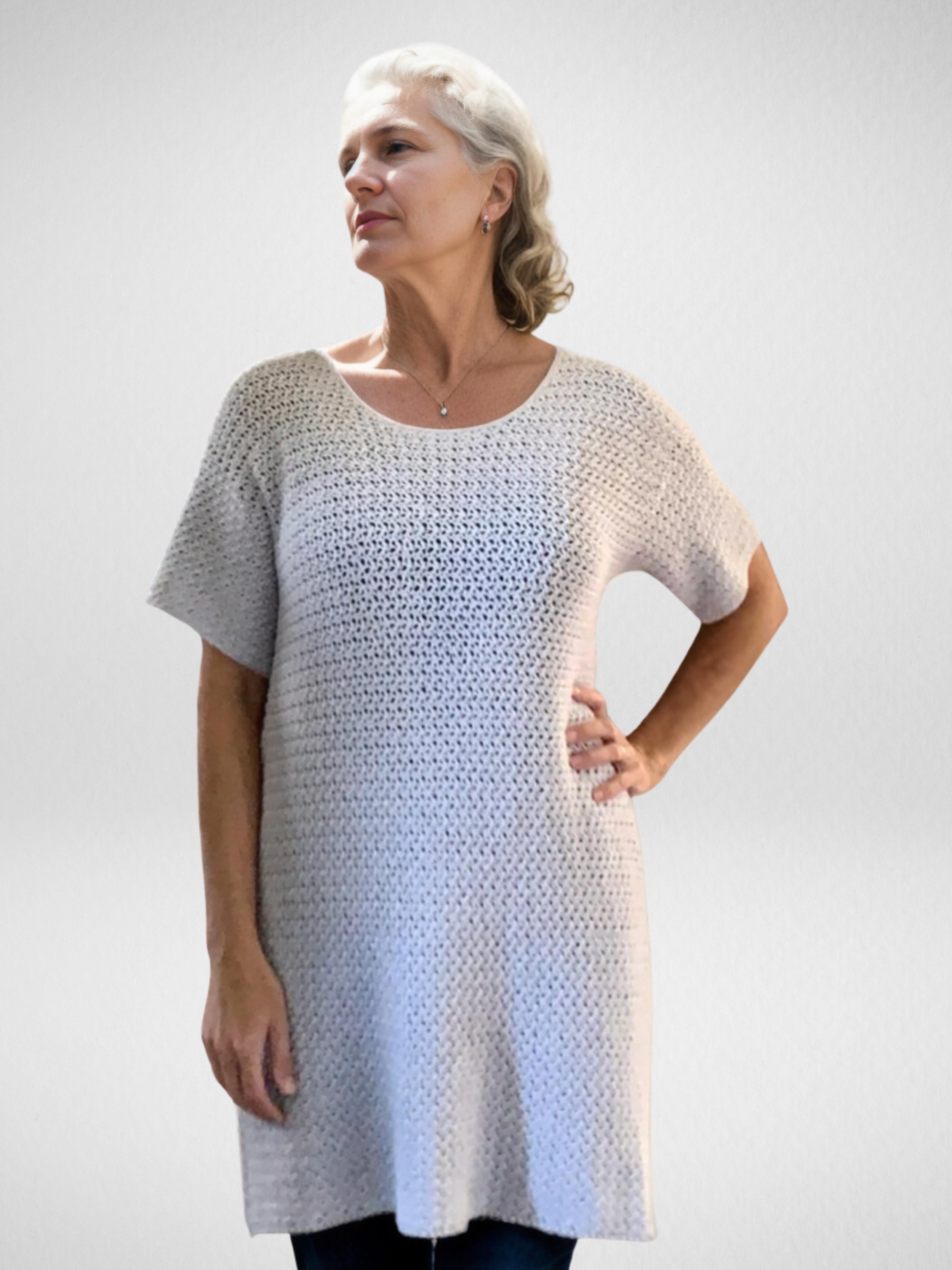 Pebble Mesh Sweater Short/Mini Dress