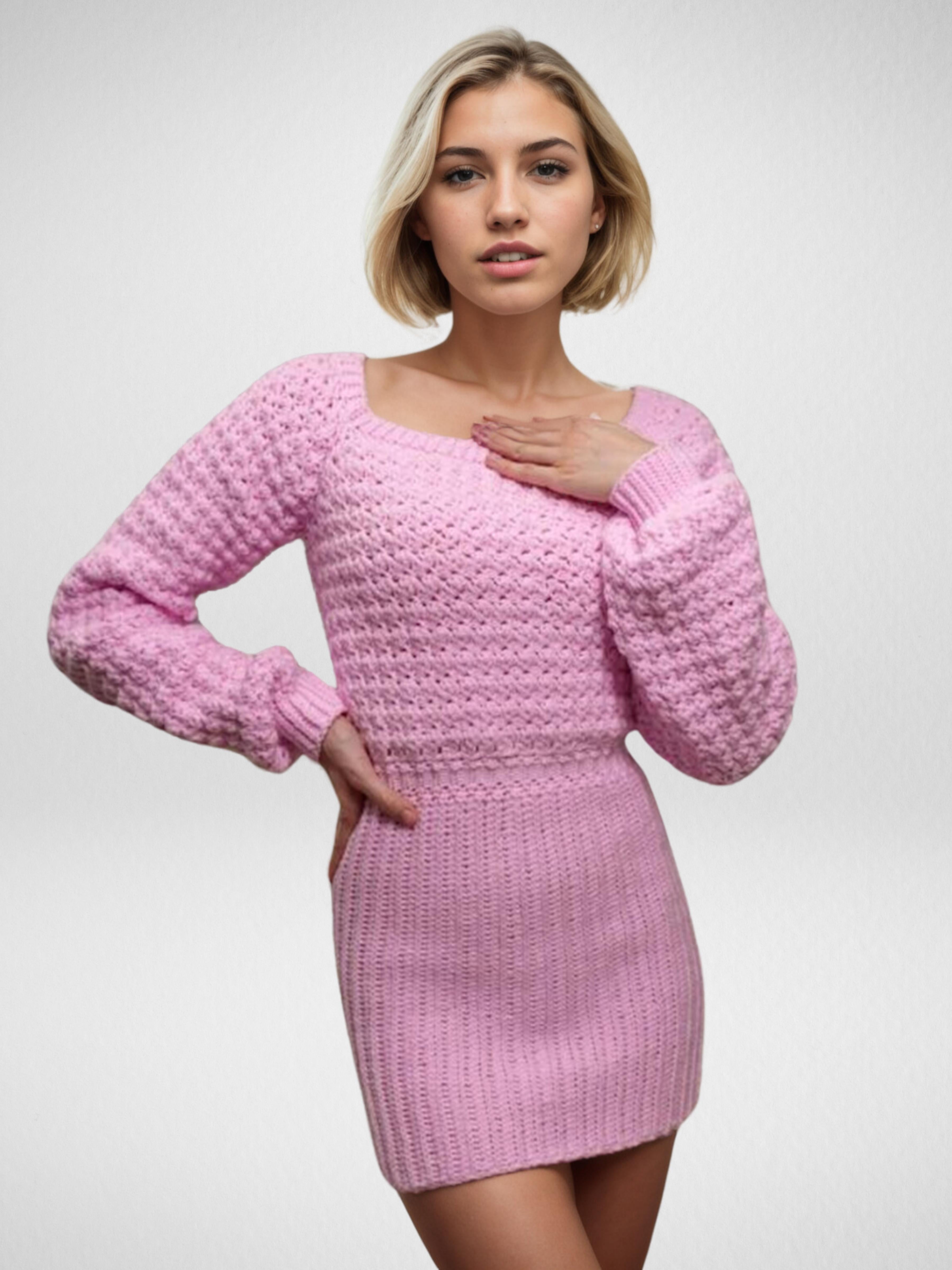 Bubblegum Pop Puff-Sleeve Short/Mini Dress