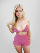 Mauve Mermaid Two-Piece Swimsuit Short