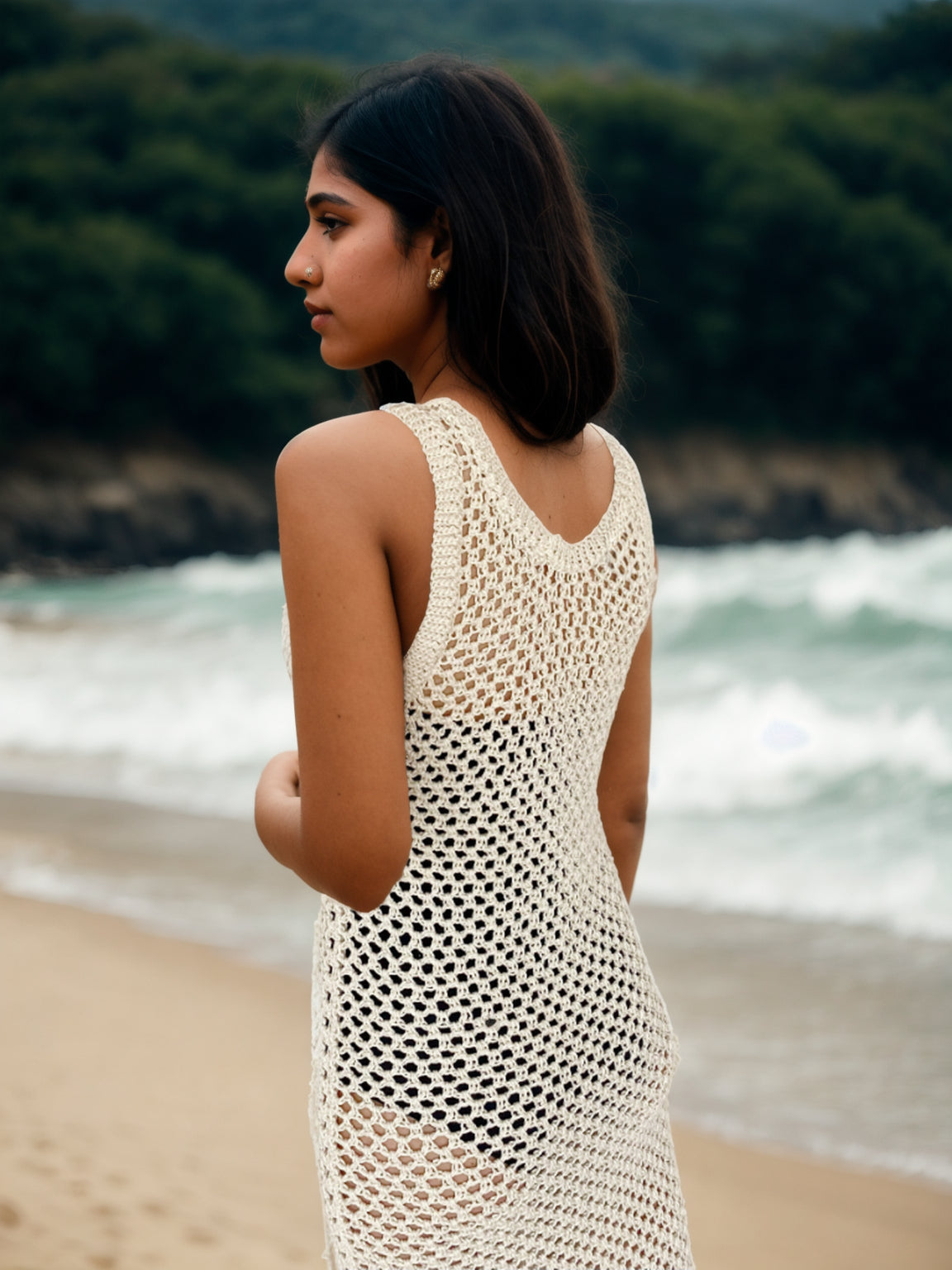 Artisanal Ivory One-Piece Cover-Up