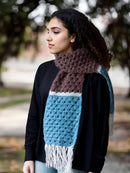 Stone Teal Fringe Scarf