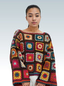 Bohemian Fall Granny Square Sweater