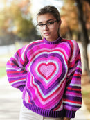 Radiant Heart Gradient Sweater