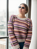 Earthy Striped Comfort Sweater