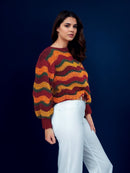 Autumn Waves Striped Sweater