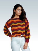 Autumn Waves Striped Sweater