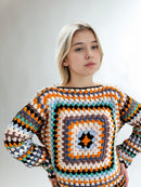 Retro Geometric Harmony Sweater