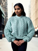 Mint Cable Elegance Sweater