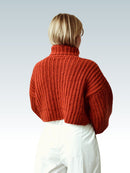 Rustic Puff Sleeve Turtleneck Sweater