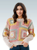 Whimsical Pastel Patchwork Sweater