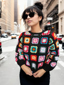 Vintage Blast Granny Square Sweater