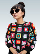 Vintage Blast Granny Square Sweater