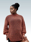 Rustic Mesh Openwork Sweater