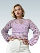 Floral Mesh Summer Sweater