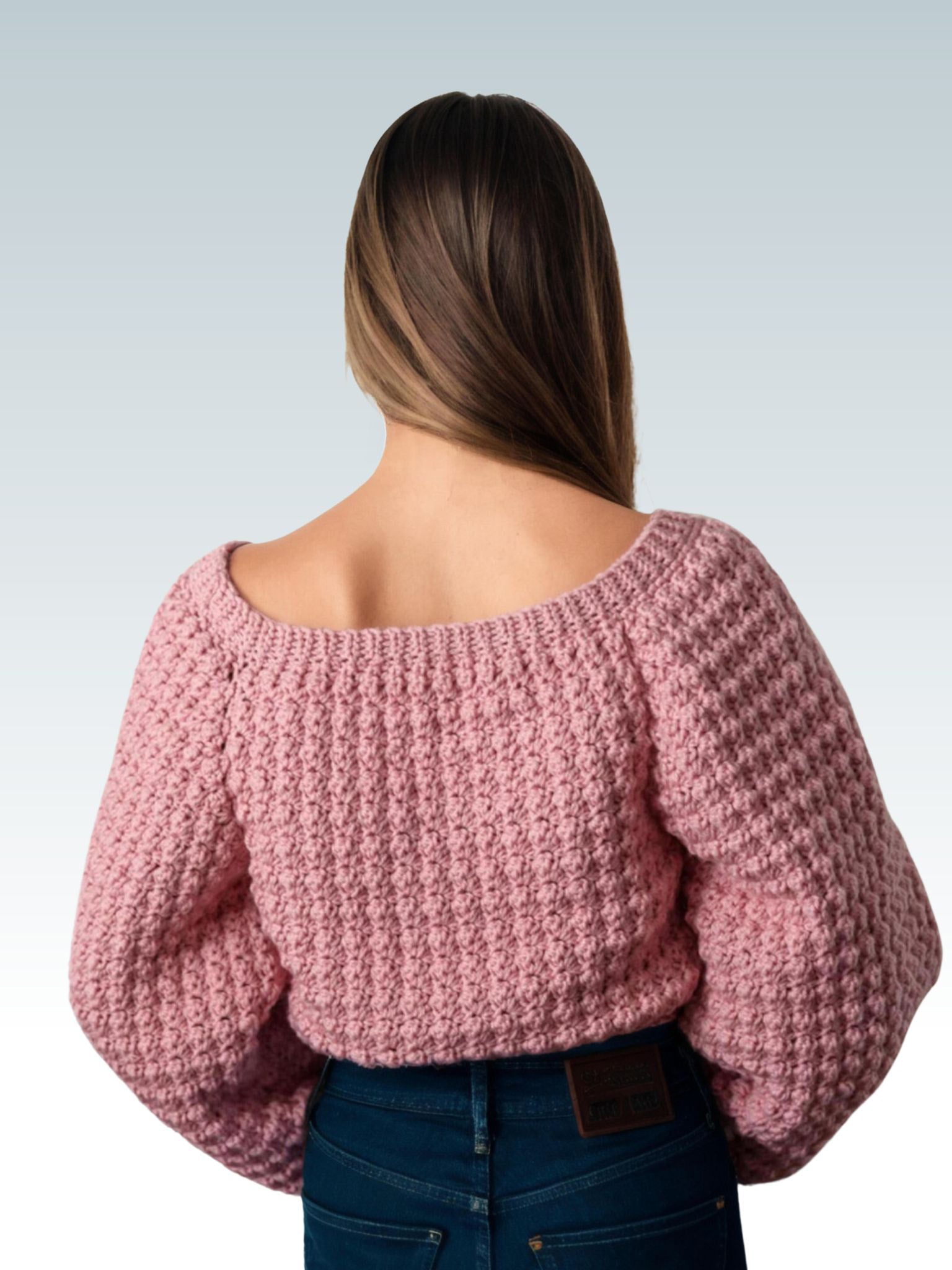 Dusty Pink Balloon Sleeve Sweater