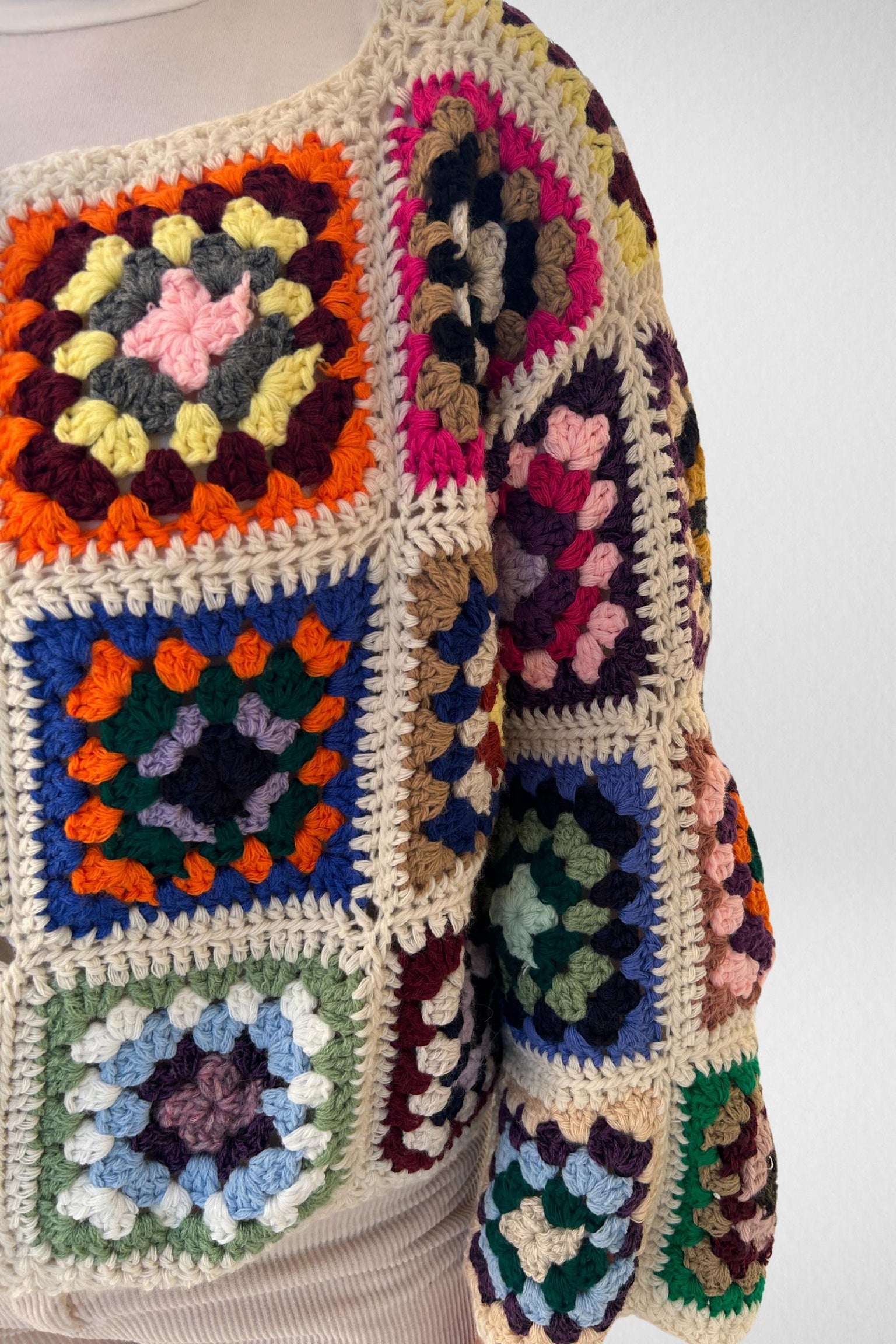 Quilt-Inspired Kaleidoscope Patch Sweater