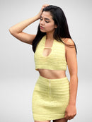 Sunny Cut-Out Two-Piece Skirt Set