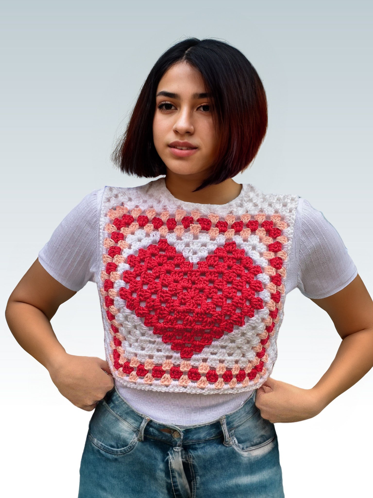 Valentine Pixel Square Vest