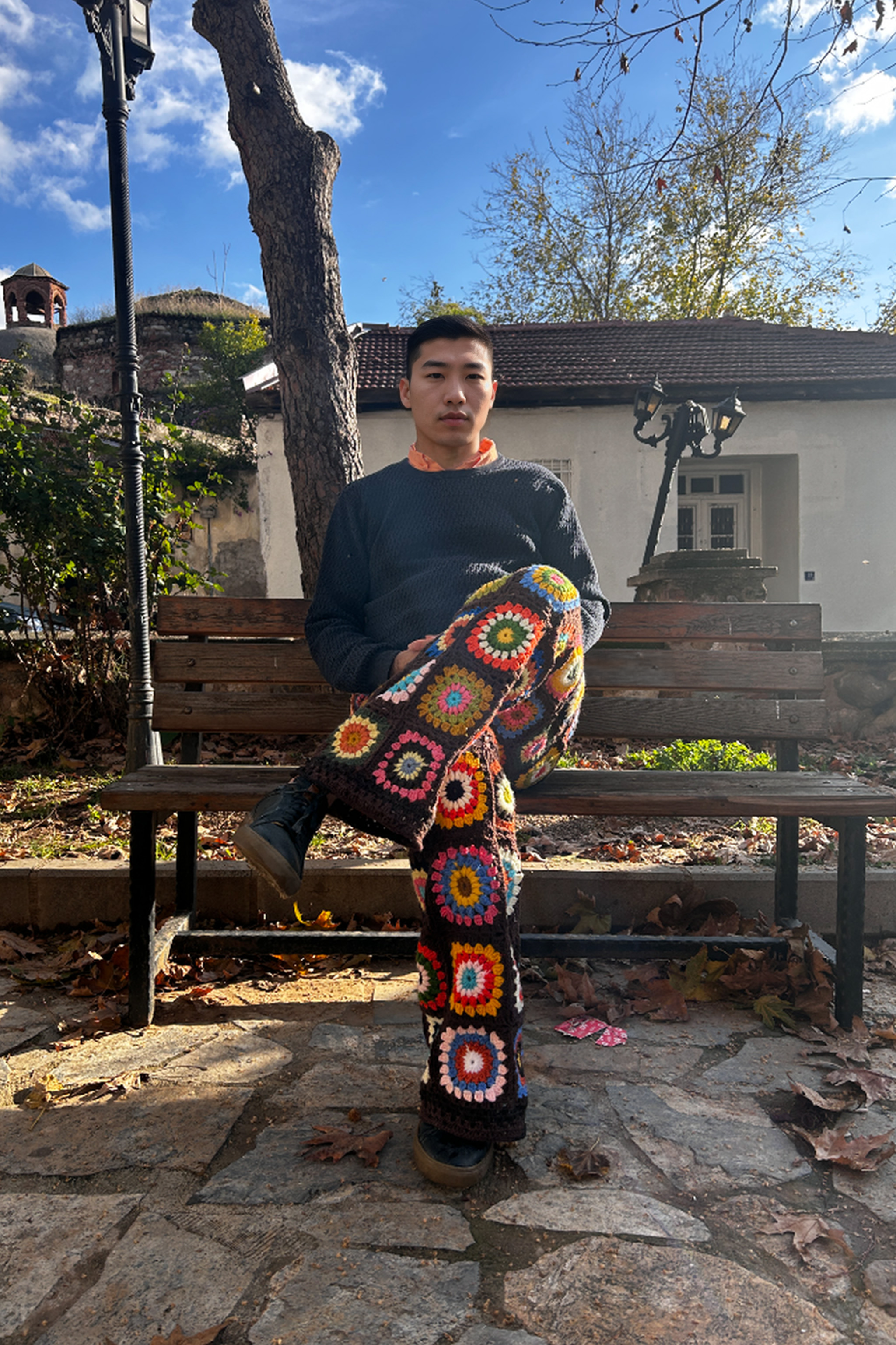 Retro Vintage Multi-Color Granny Square Patchwork Pants – MON CROCHET Retro Vintage Multi-Color Granny Square Patchwork Pants – MON CROCHET